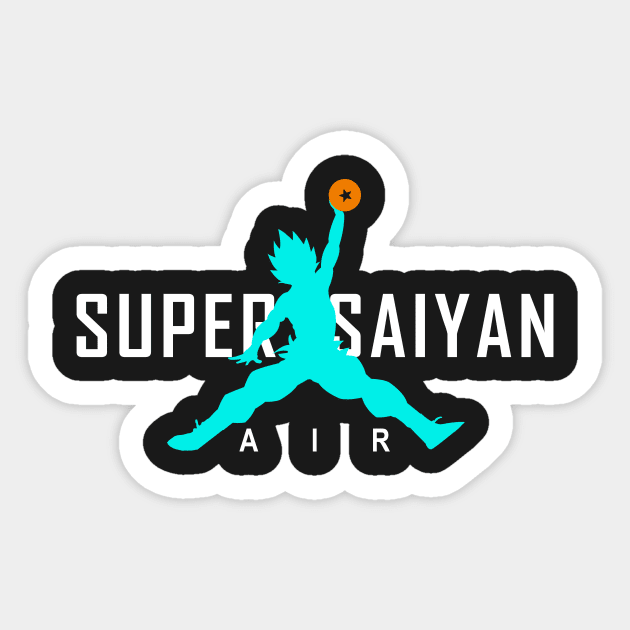 Air Super Saiyan God - SSGSS Blue Sticker by rockyvega6